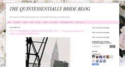 Desktop Screenshot of blog.quintessentiallyweddings.com